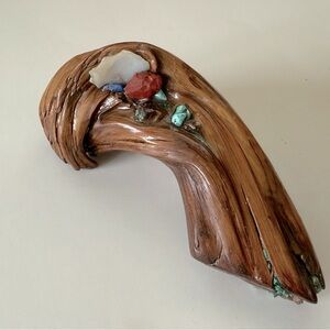 Driftwood Sculpture with Stone Details